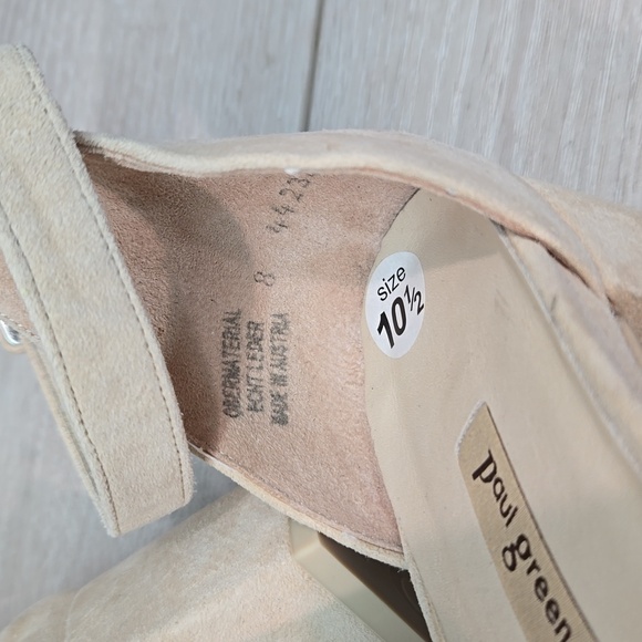 Paul Green Women Ankle Suede Heels Sandals shoes sz UK 8 US 10.5 - Picture 15 of 16
